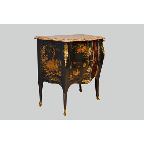 A Fine Black Lacquer Commode